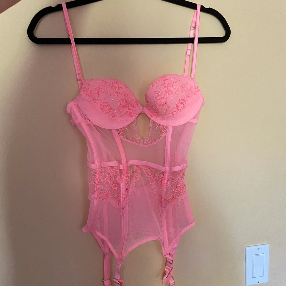 Victoria’s Secret corset lingerie pink